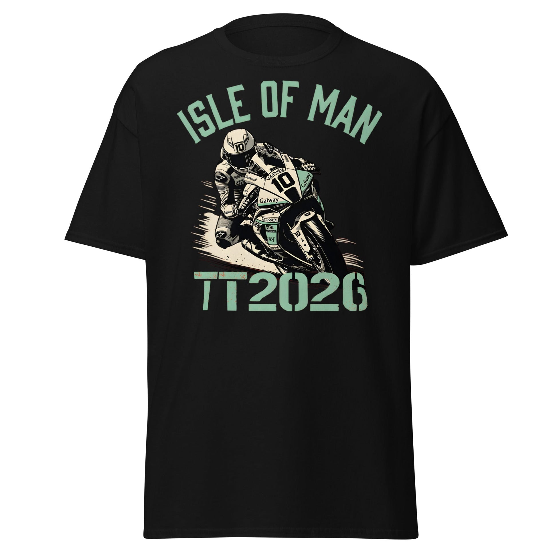 Isle of Man TT 2026 Racing T-Shirt - Vintage Biker Graphic - Black - T-Shirts Online