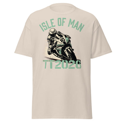 Isle of Man TT 2026 Racing T-Shirt - Vintage Biker Graphic - Natural - T-Shirts Online