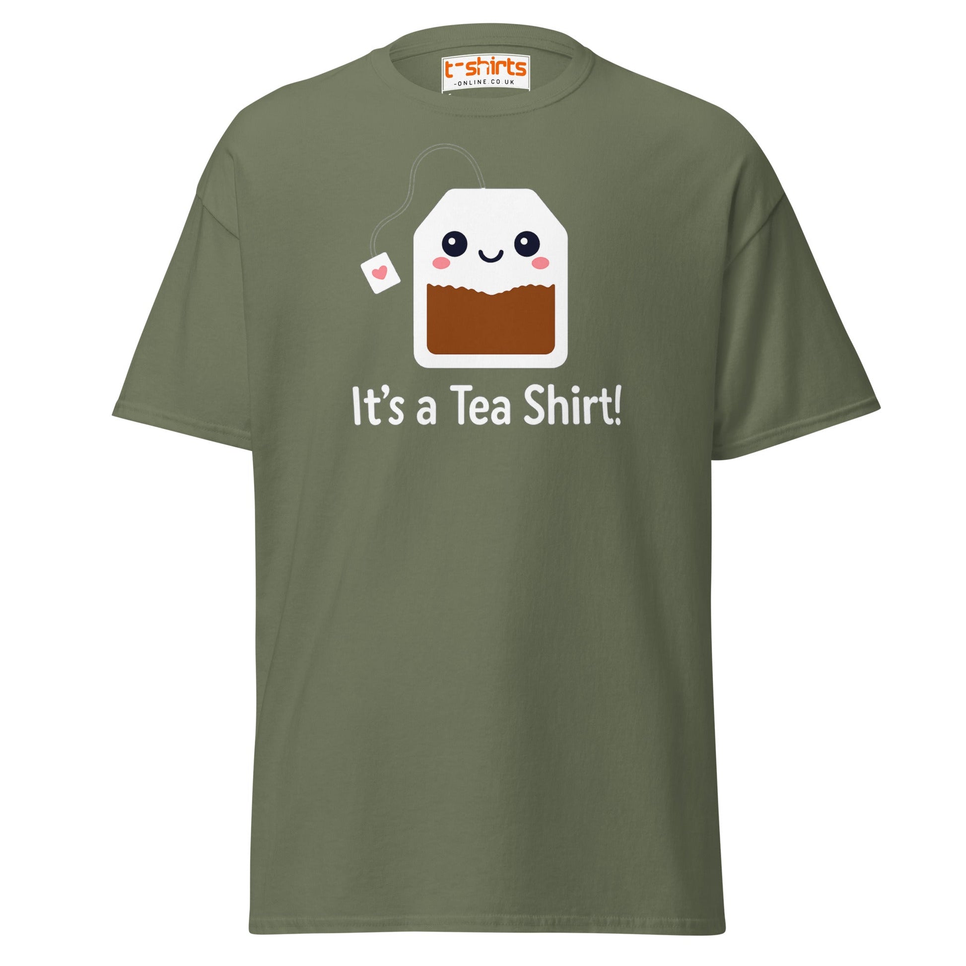 It’s a Tea Shirt T-Shirt – Funny Pun Tee - Military Green - T-Shirts Online