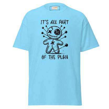 It's All Part of the Plan | Voodoo Doll T-Shirt - Sky - T-Shirts Online