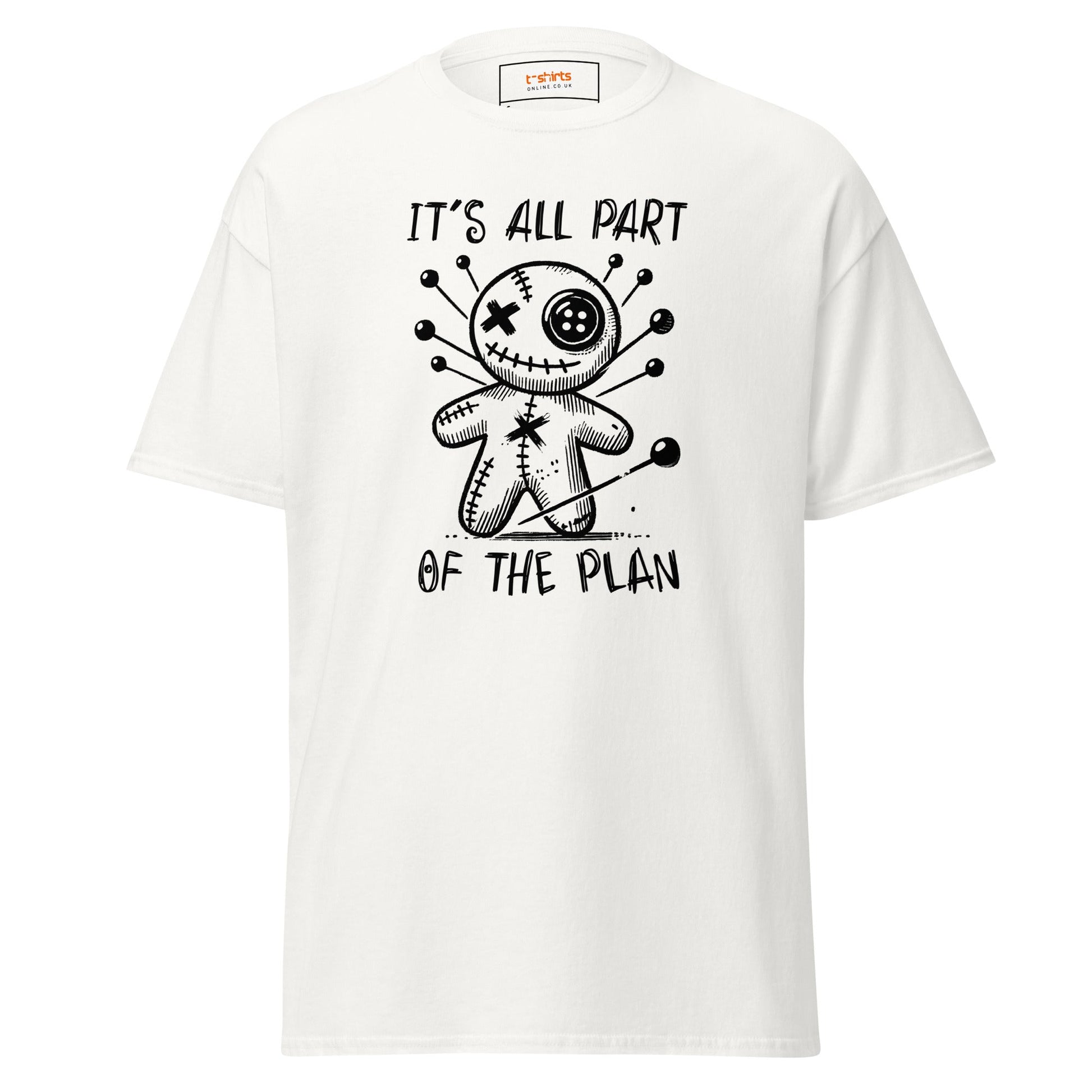 It's All Part of the Plan | Voodoo Doll T-Shirt - White - T-Shirts Online