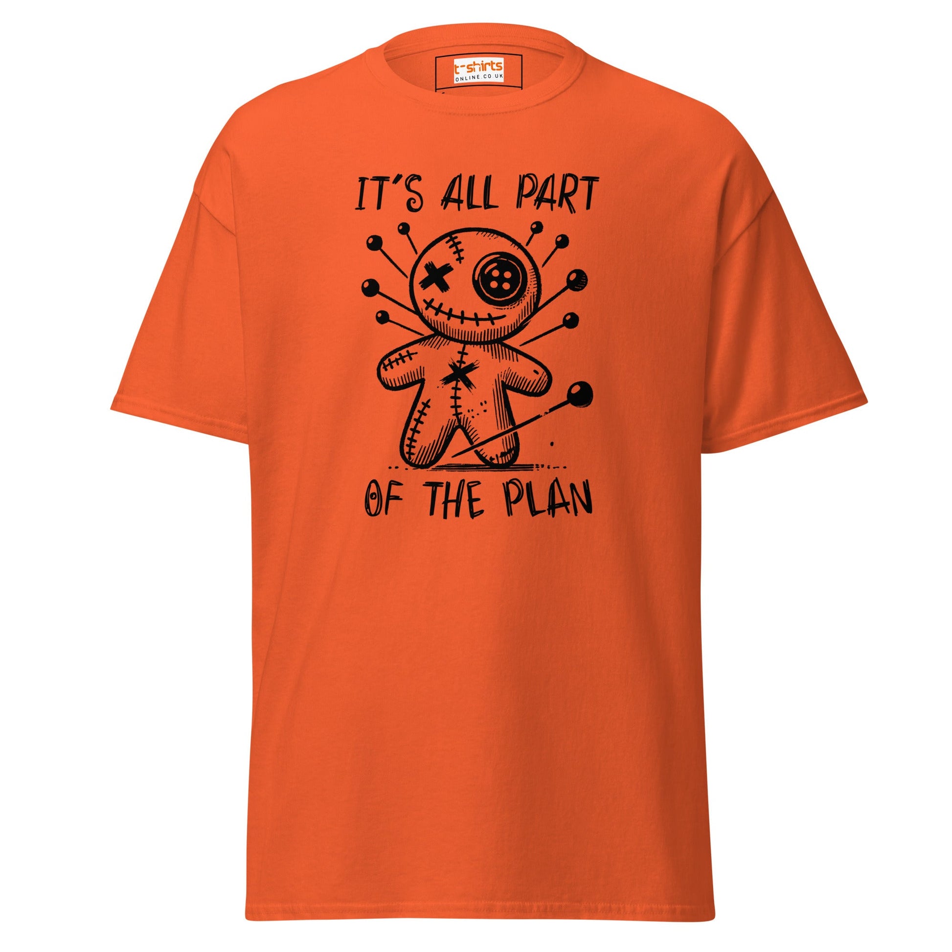 It's All Part of the Plan | Voodoo Doll T-Shirt - Orange - T-Shirts Online