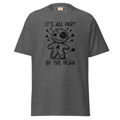 It's All Part of the Plan | Voodoo Doll T-Shirt - Dark Heather - T-Shirts Online