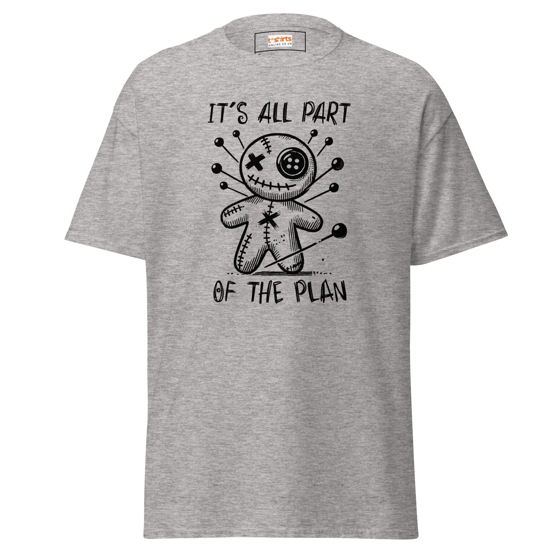 It's All Part of the Plan | Voodoo Doll T-Shirt - Sport Grey - T-Shirts Online