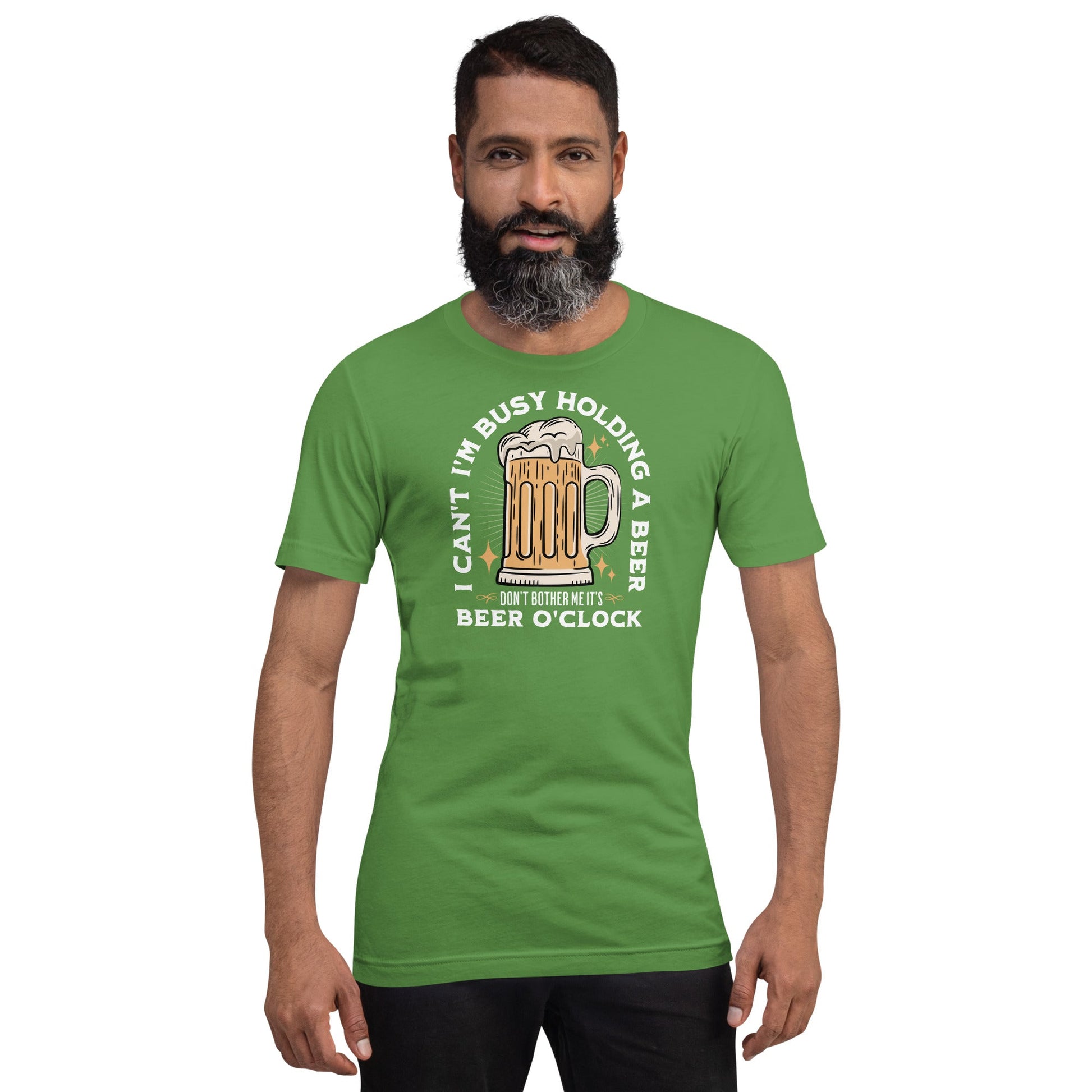 It's Beer O'Clock T-Shirt | Funny Slogan T-Shirt - Black Heather - T-Shirts Online