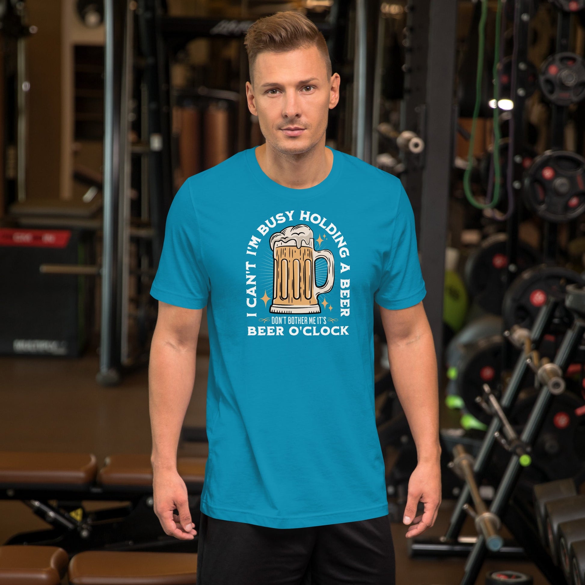 It's Beer O'Clock T-Shirt | Funny Slogan T-Shirt - Black Heather - T-Shirts Online