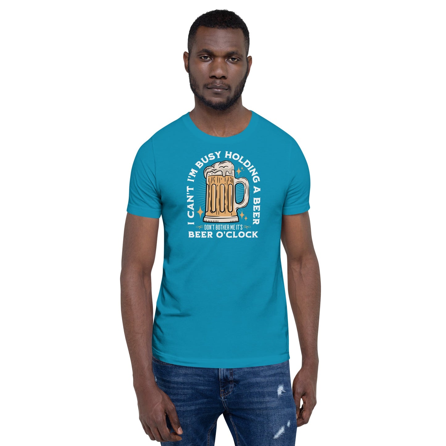 It's Beer O'Clock T-Shirt | Funny Slogan T-Shirt - Black Heather - T-Shirts Online
