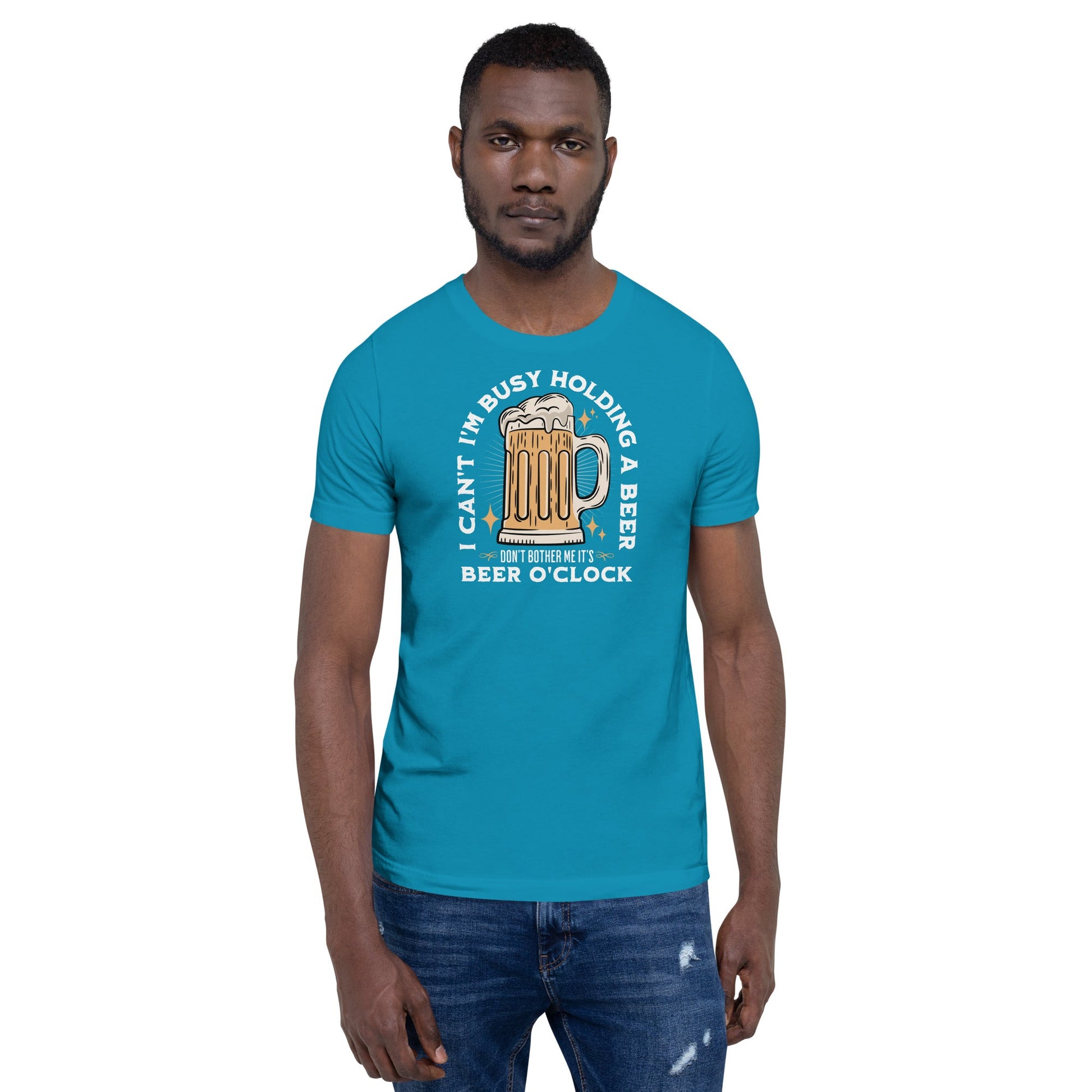 It's Beer O'Clock T-Shirt | Funny Slogan T-Shirt - Black Heather - T-Shirts Online