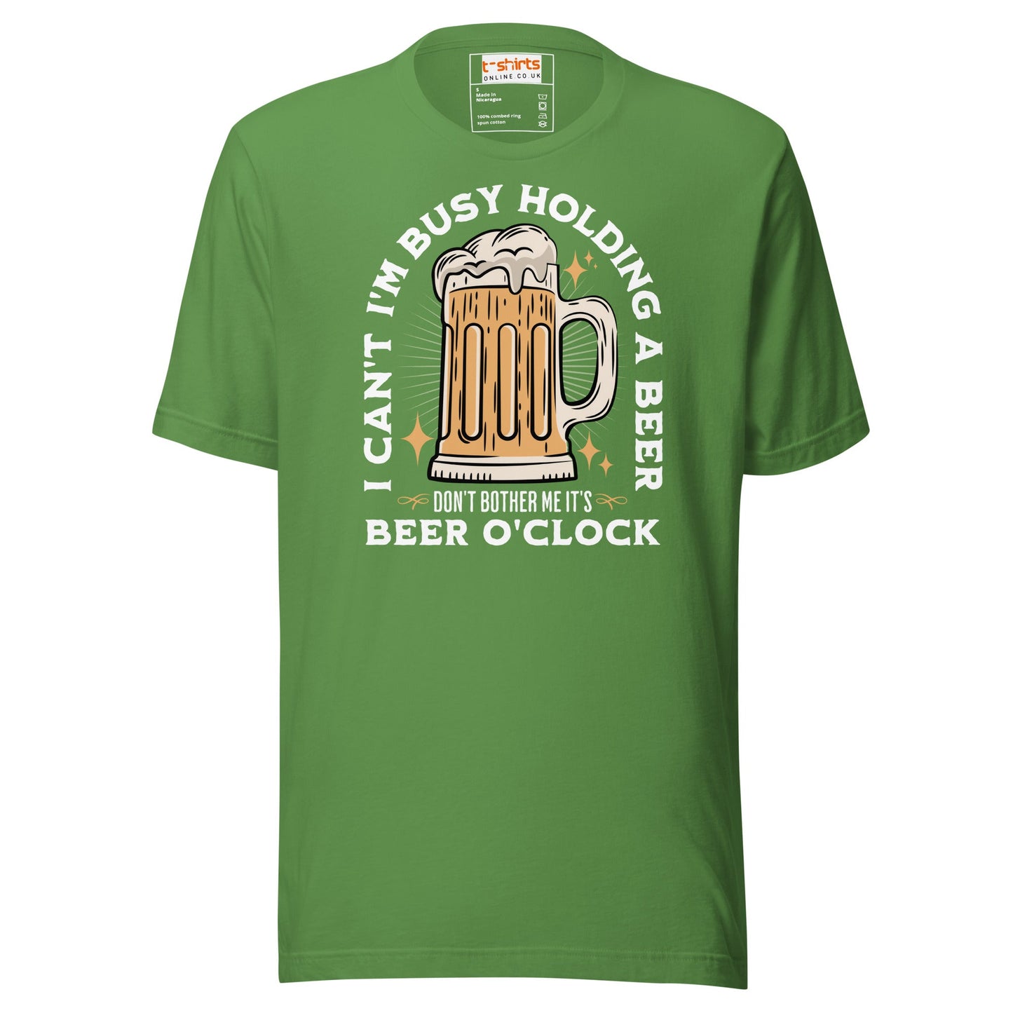 It's Beer O'Clock T-Shirt | Funny Slogan T-Shirt - Leaf - T-Shirts Online
