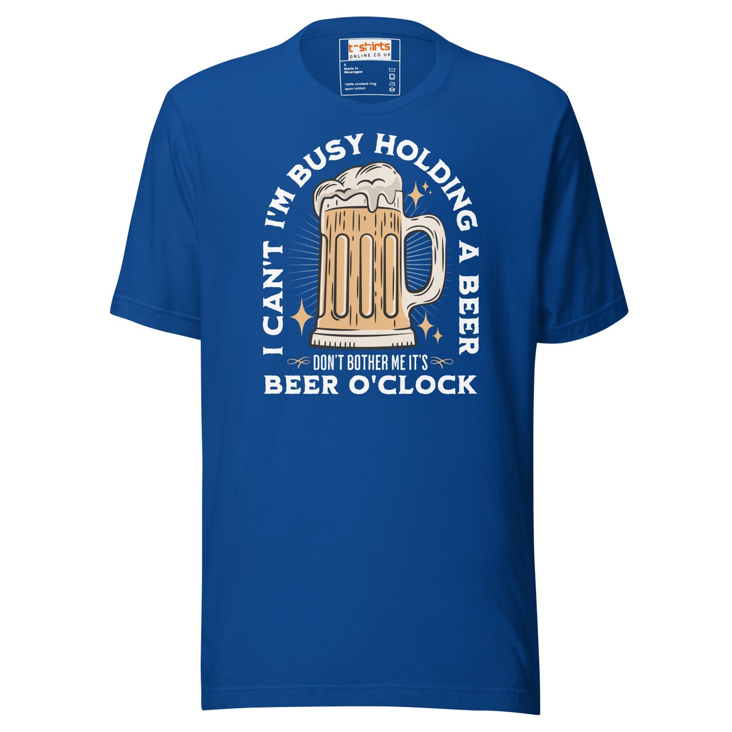 It's Beer O'Clock T-Shirt | Funny Slogan T-Shirt - True Royal - T-Shirts Online