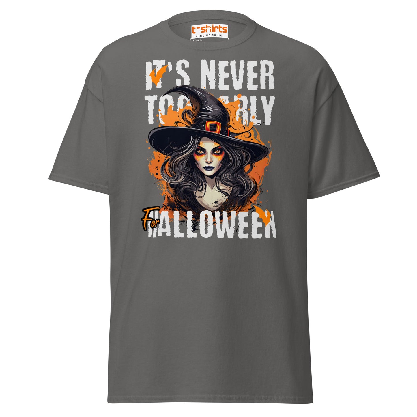 It’s Never Too Early For Halloween T-Shirt - Charcoal - T-Shirts Online