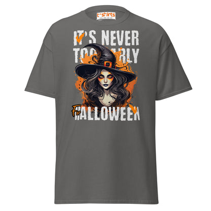 It’s Never Too Early For Halloween T-Shirt - Charcoal - T-Shirts Online