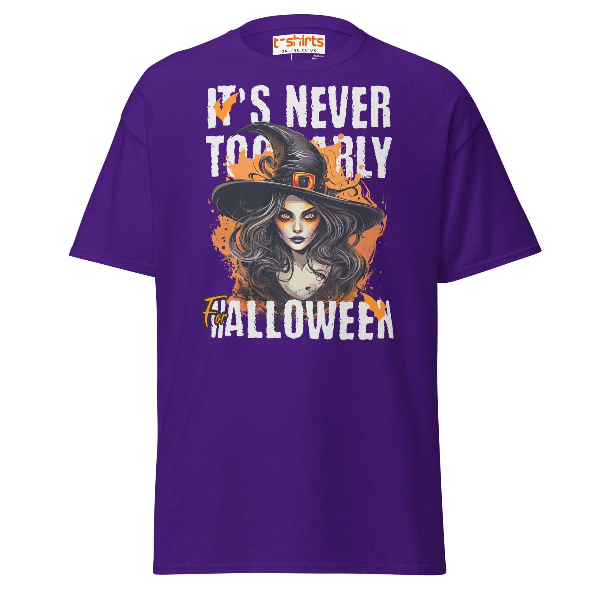 It’s Never Too Early For Halloween T-Shirt - Purple - T-Shirts Online