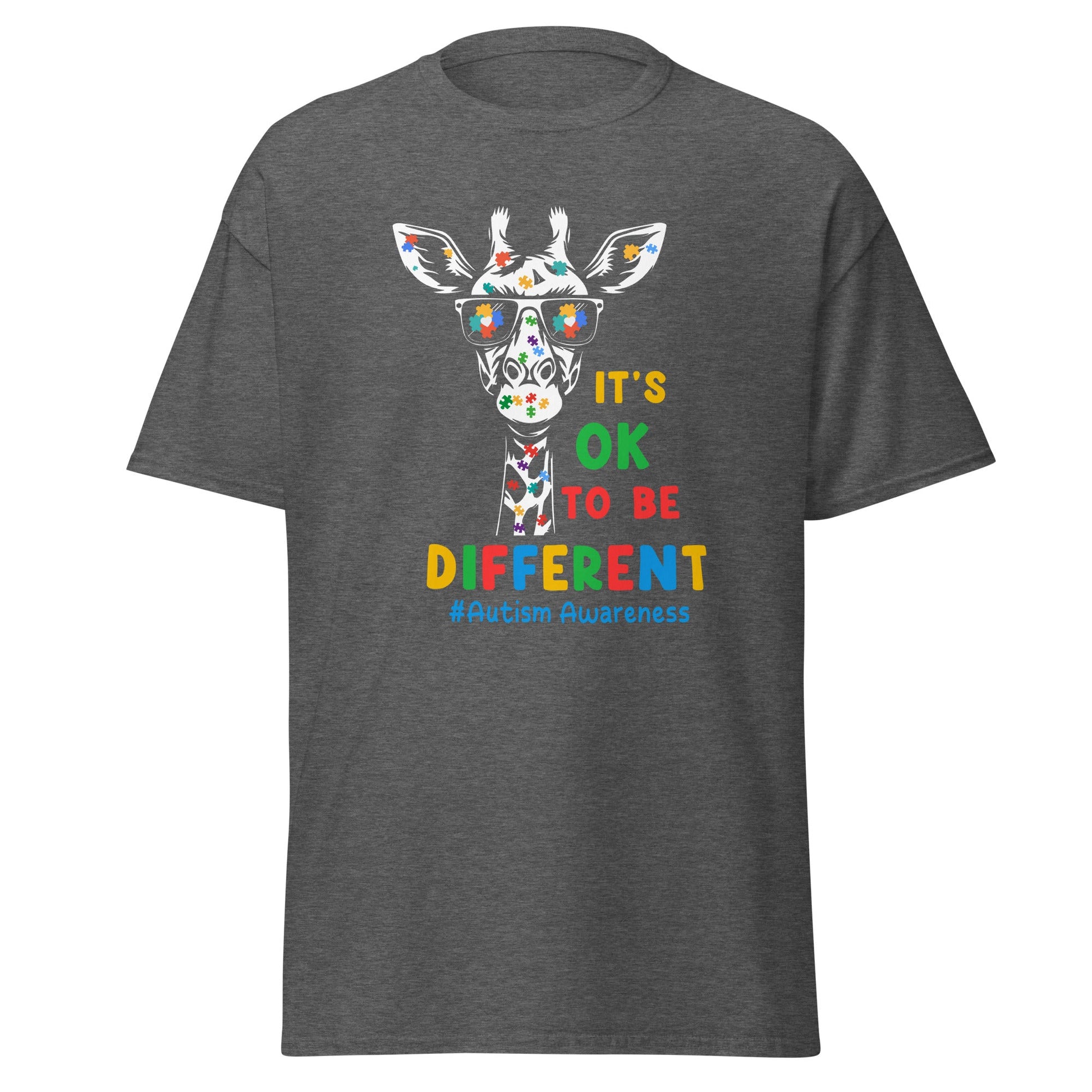 It's Ok to be Different | Autism T-Shirt - Dark Heather - T-Shirts Online