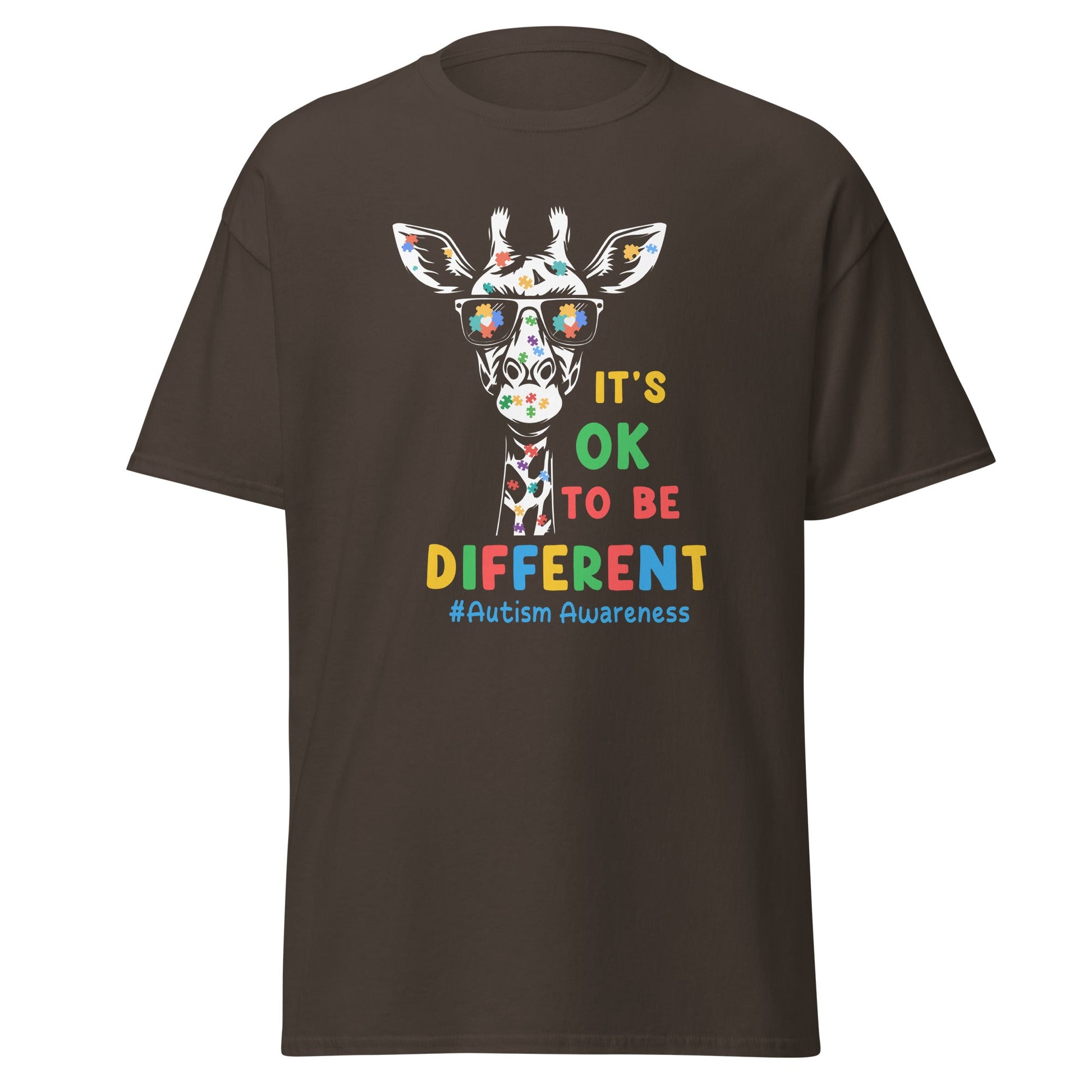 It's Ok to be Different | Autism T-Shirt - Dark Chocolate - T-Shirts Online