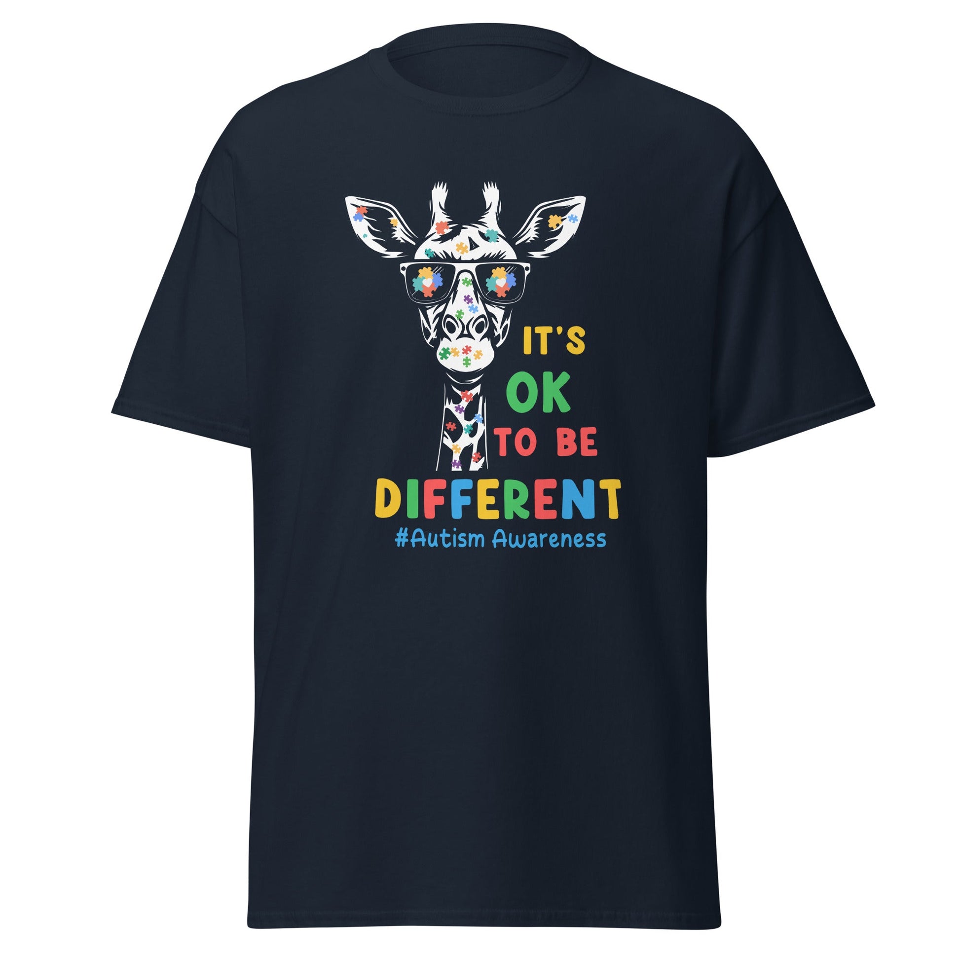 It's Ok to be Different | Autism T-Shirt - Navy - T-Shirts Online