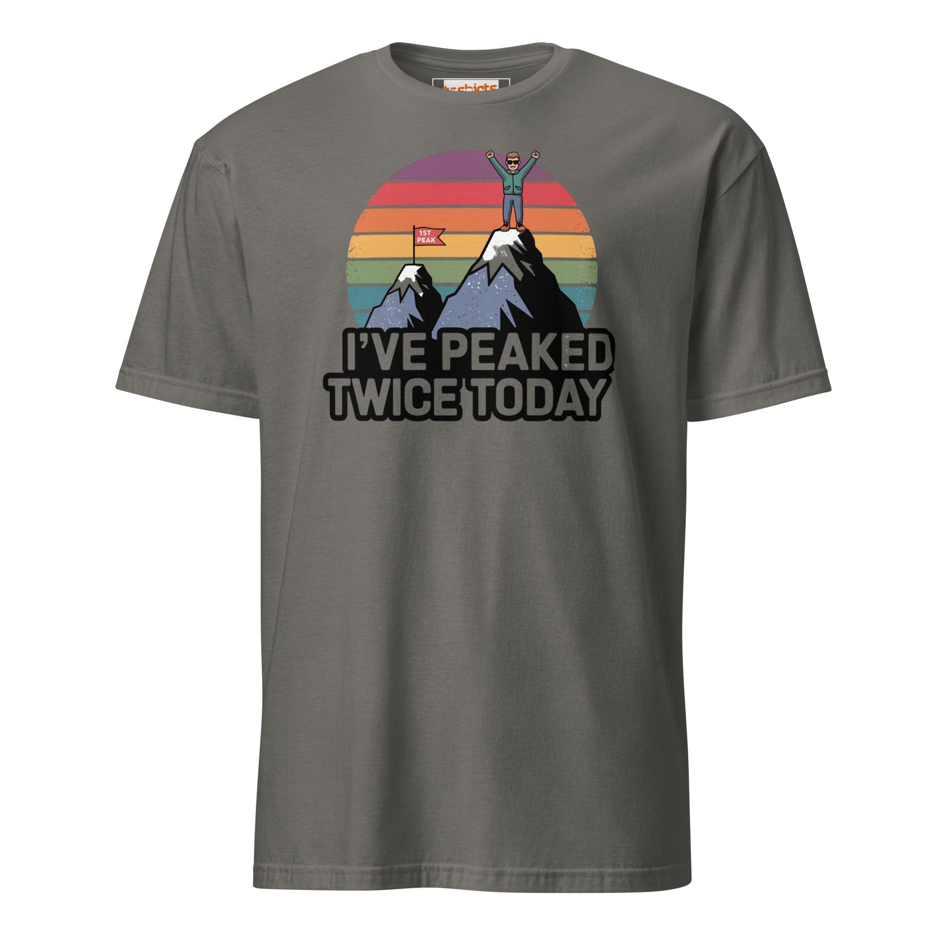 I've Peaked Twice Today T-Shirt - Charcoal - T-Shirts Online