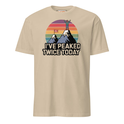 I've Peaked Twice Today T-Shirt - Sand - T-Shirts Online