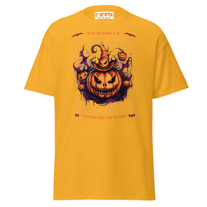 Jack - O’ - Lantern Halloween T-Shirt - Gold - T-Shirts Online