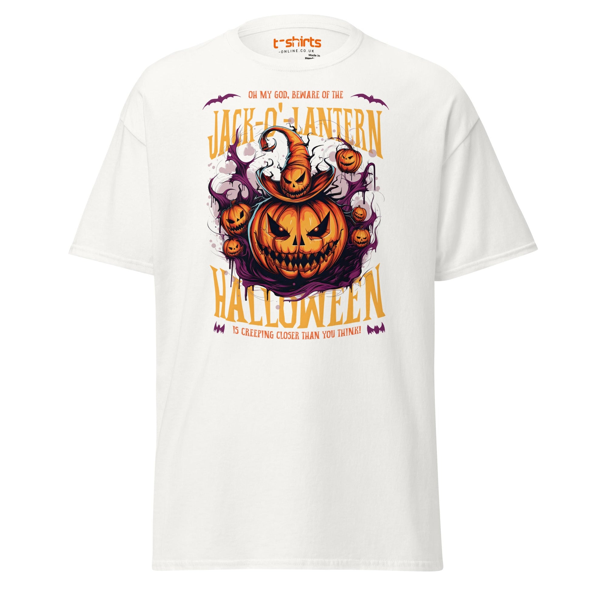 Jack - O’ - Lantern Halloween T-Shirt - White - T-Shirts Online