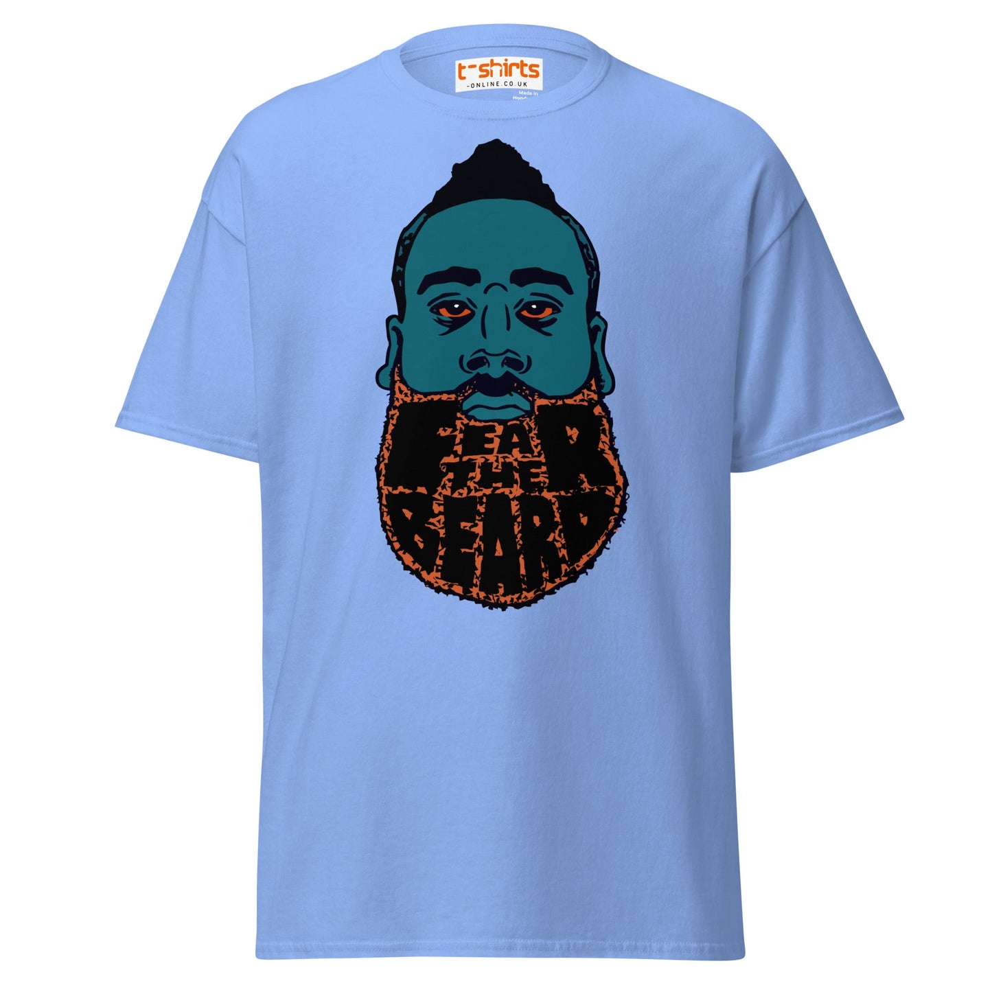 James Harden Parody T-Shirt | Fear The Beard Tee - Carolina Blue - T-Shirts Online