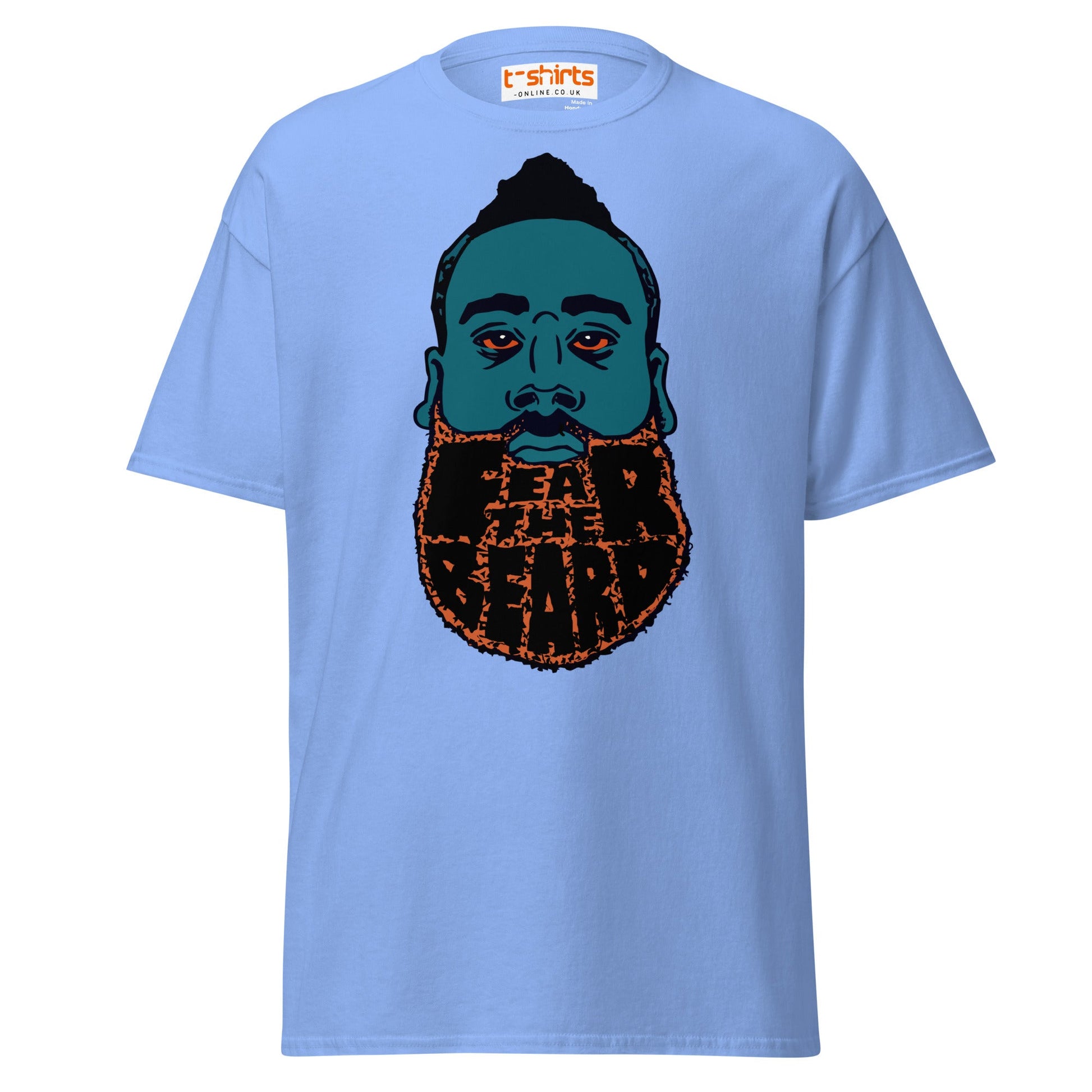 James Harden Parody T-Shirt | Fear The Beard Tee - Carolina Blue - T-Shirts Online