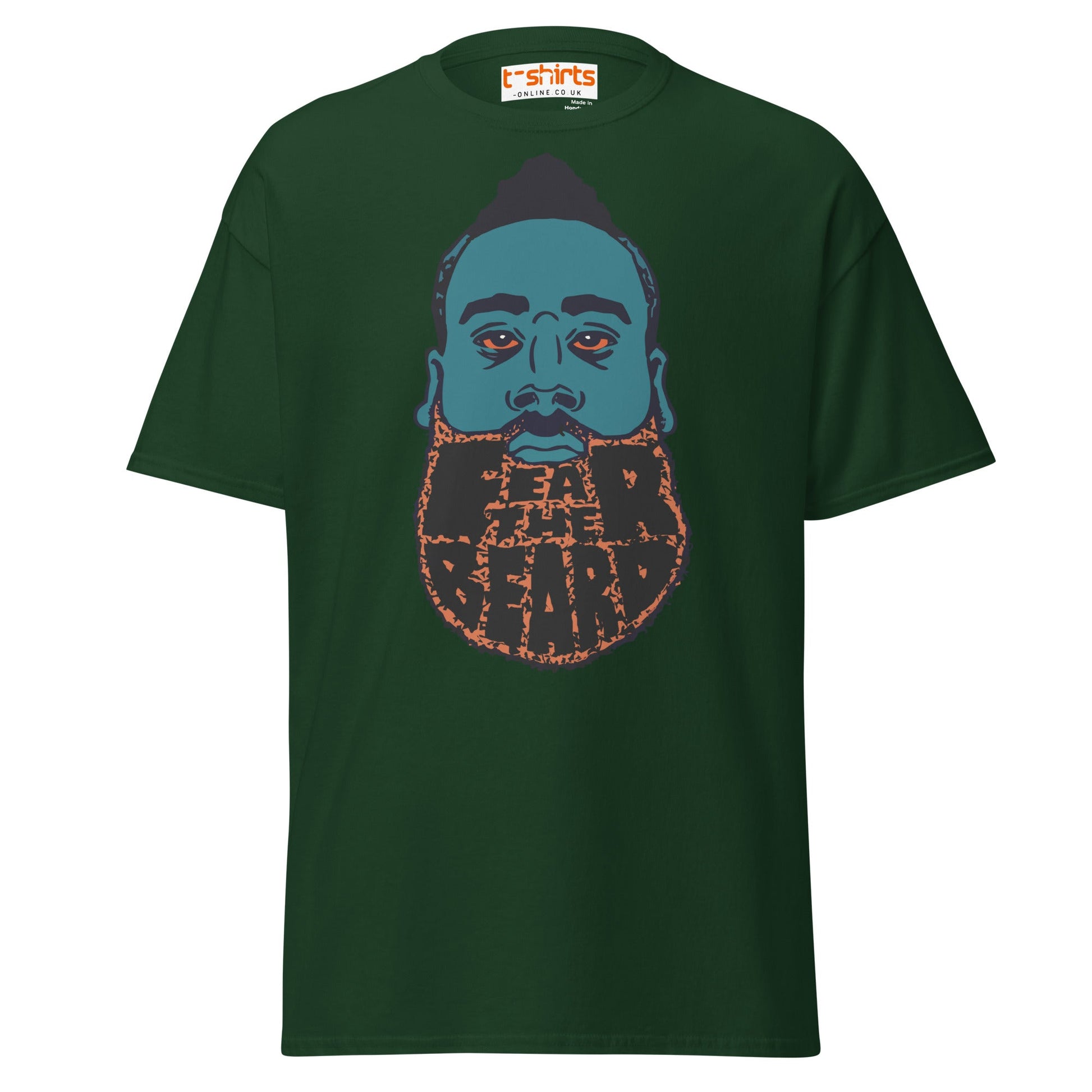 James Harden Parody T-Shirt | Fear The Beard Tee - Forest Green - T-Shirts Online
