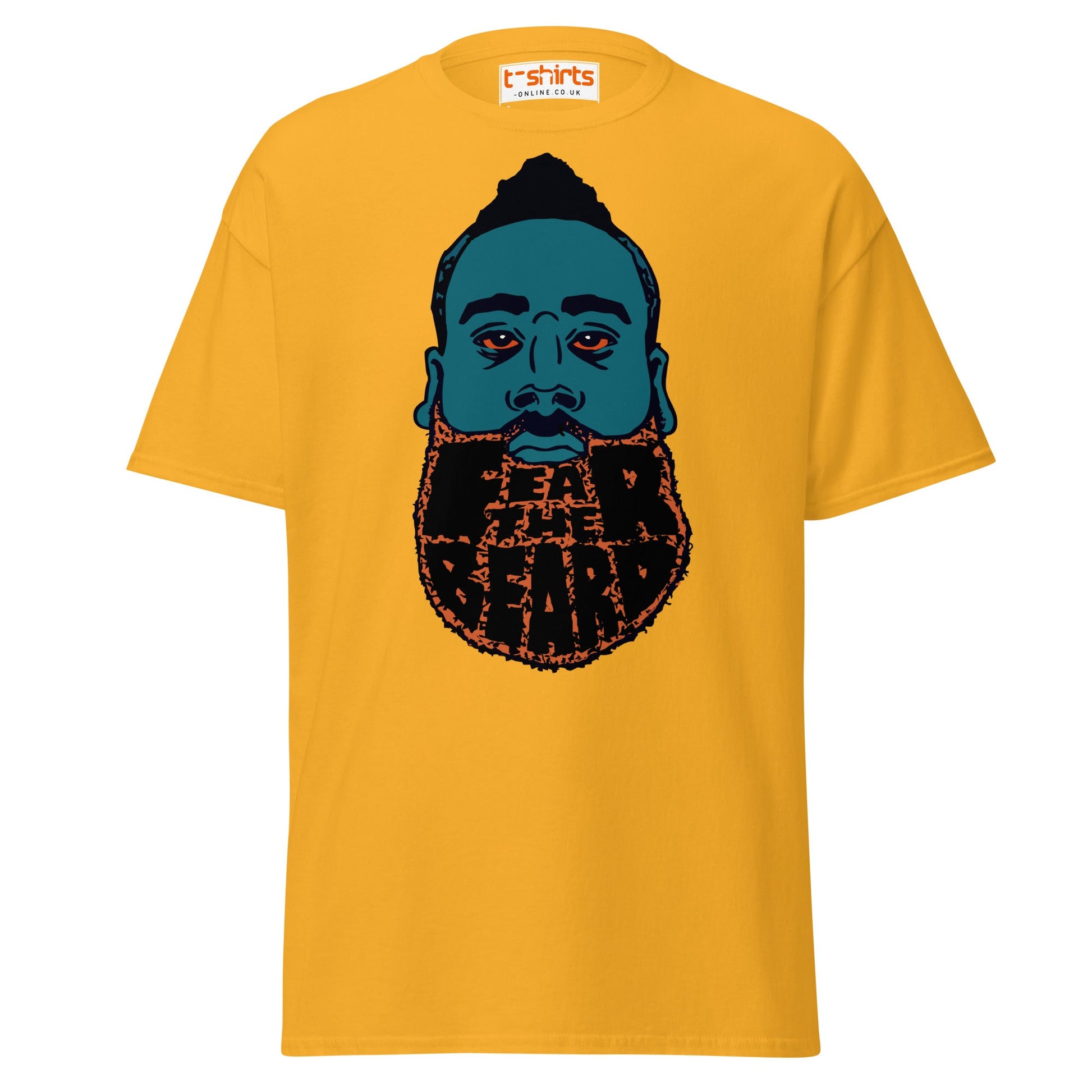 James Harden Parody T-Shirt | Fear The Beard Tee - Gold - T-Shirts Online