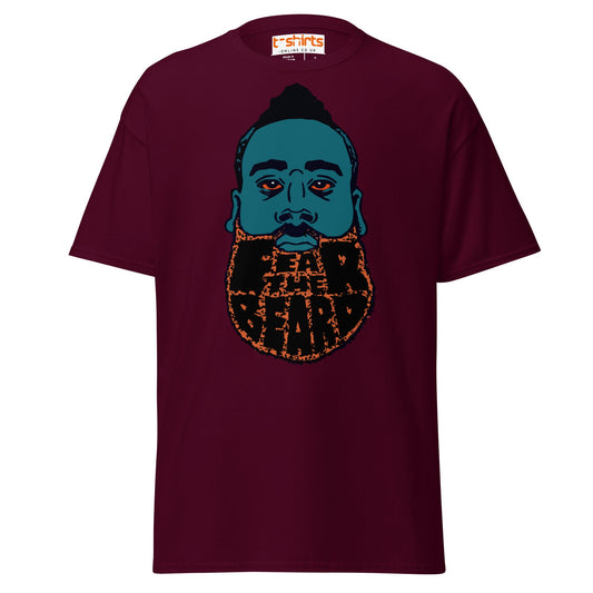 James Harden Parody T-Shirt | Fear The Beard Tee - Maroon - T-Shirts Online