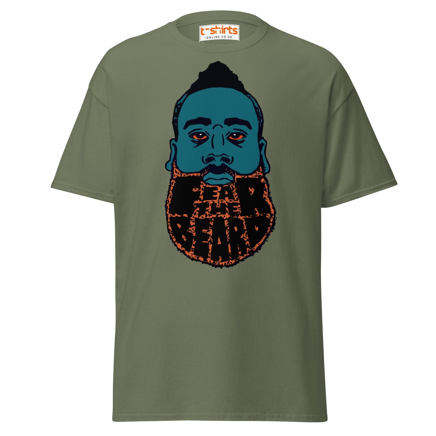 James Harden Parody T-Shirt | Fear The Beard Tee - Military Green - T-Shirts Online