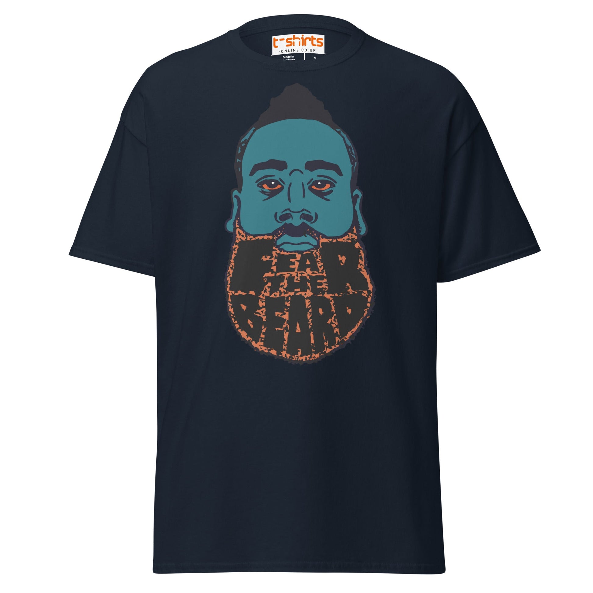 James Harden Parody T-Shirt | Fear The Beard Tee - Navy - T-Shirts Online