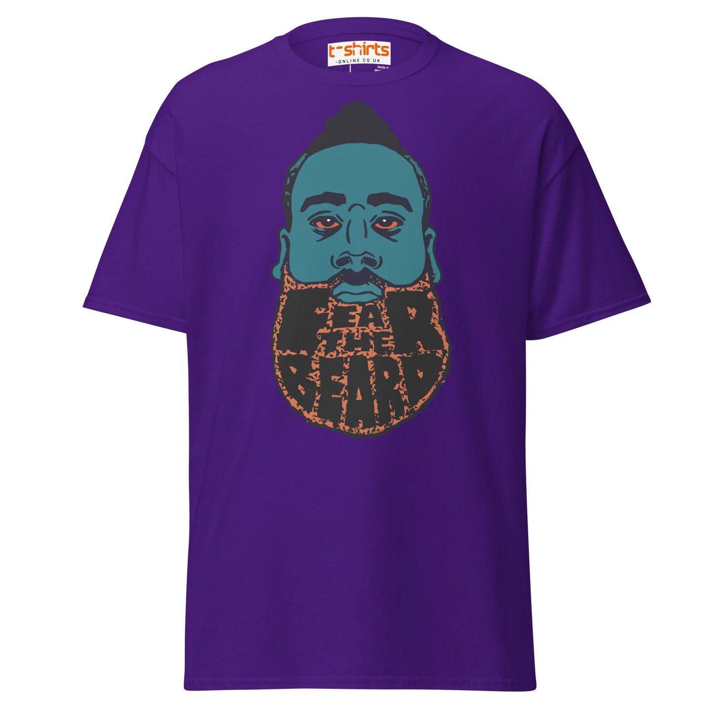 James Harden Parody T-Shirt | Fear The Beard Tee - Purple - T-Shirts Online