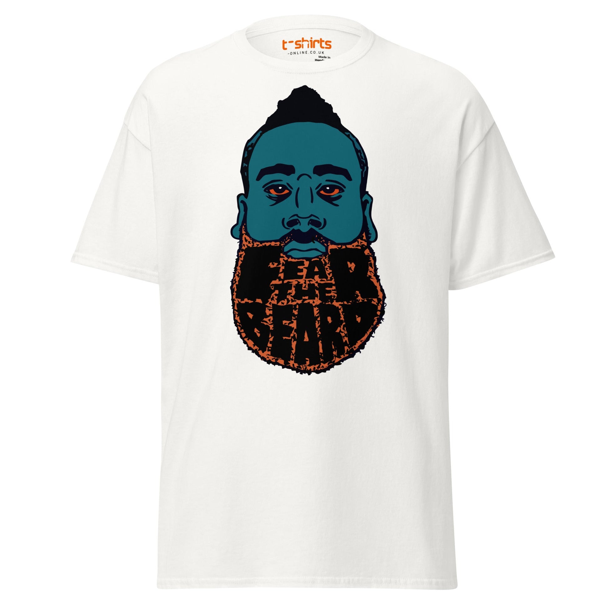James Harden Parody T-Shirt | Fear The Beard Tee - White - T-Shirts Online