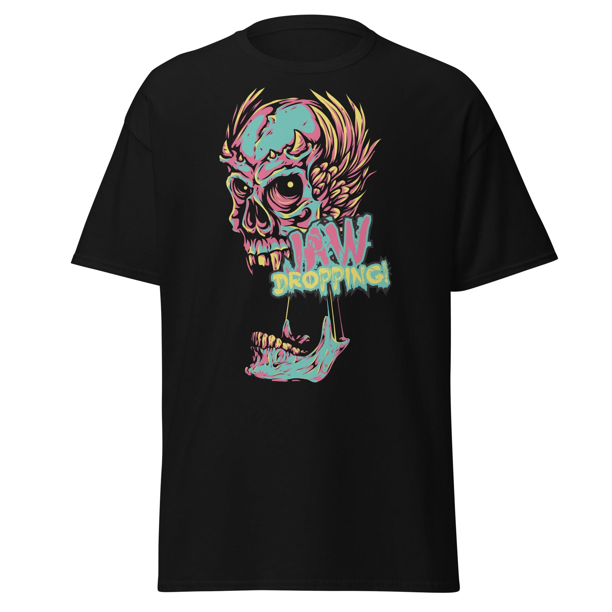 Jaw Dropping Skull Neon Graphic T-Shirt - S - T-Shirts Online