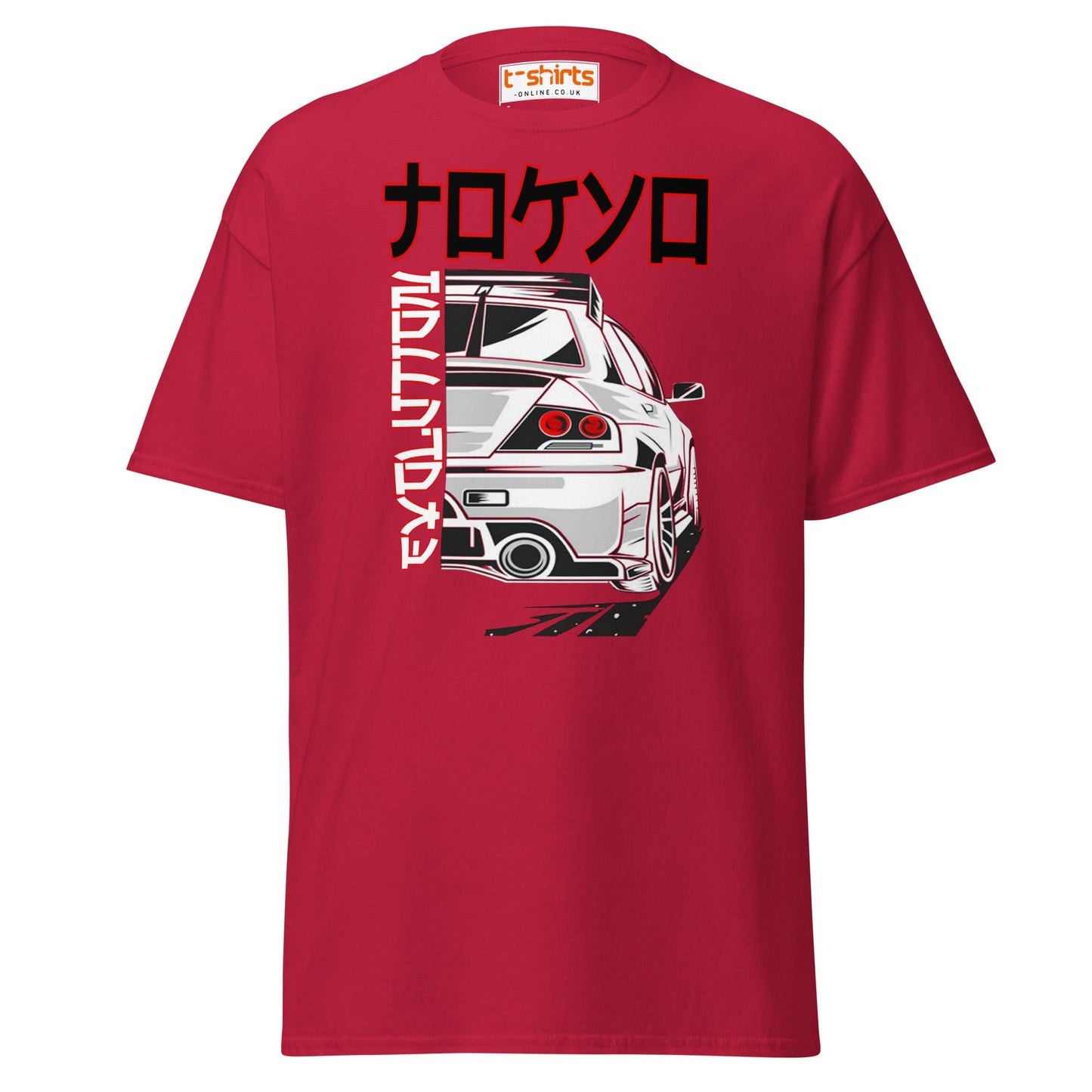 JDM Drift Car T-Shirt | Japanese Kanji Streetwear Tee - Cardinal - T-Shirts Online