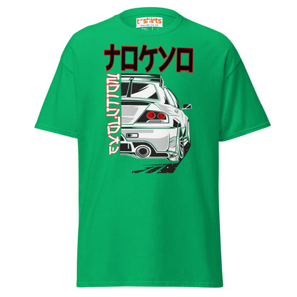 JDM Drift Car T-Shirt | Japanese Kanji Streetwear Tee - Irish Green - T-Shirts Online