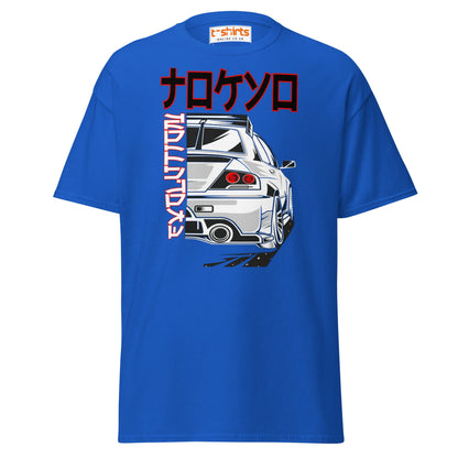 JDM Drift Car T-Shirt | Japanese Kanji Streetwear Tee - Royal - T-Shirts Online