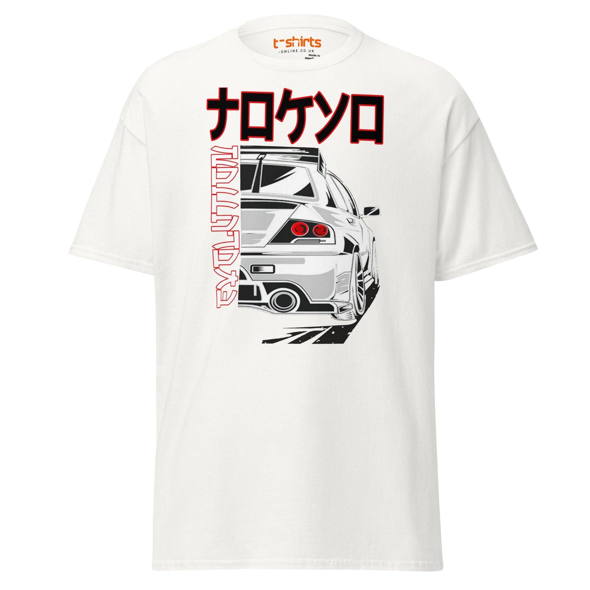 JDM Drift Car T-Shirt | Japanese Kanji Streetwear Tee - White - T-Shirts Online