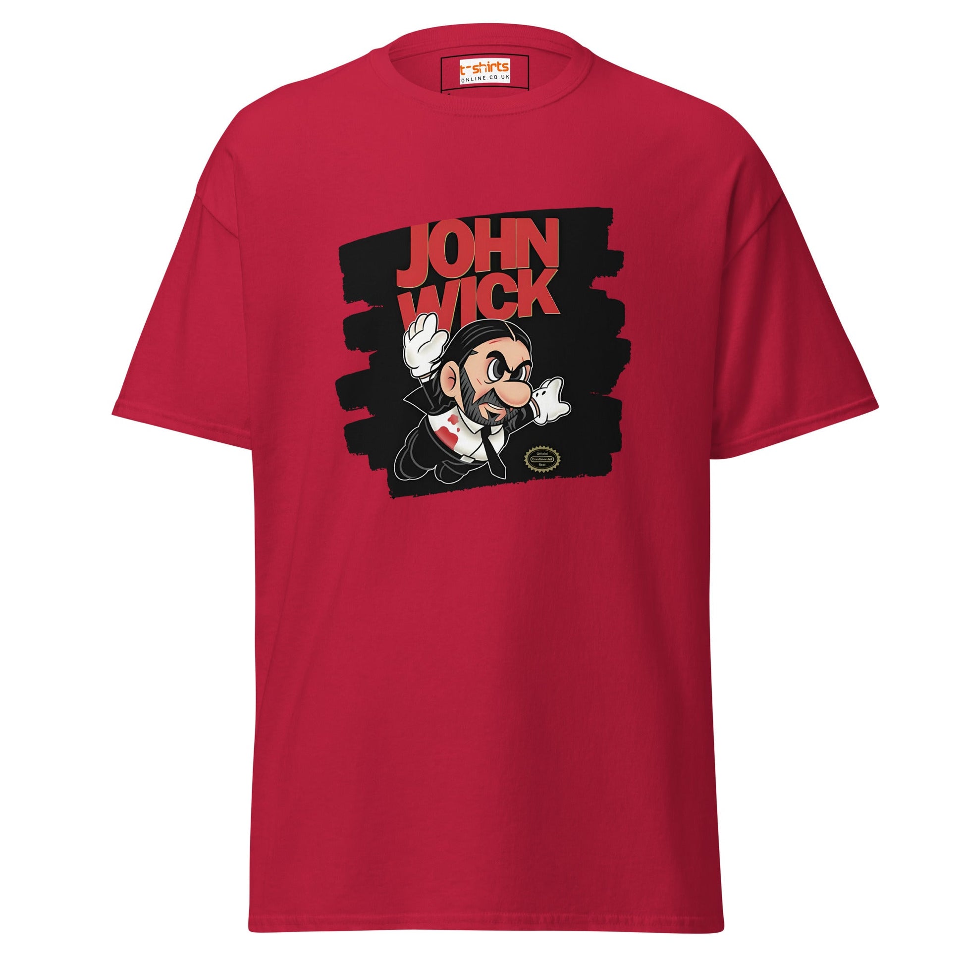 John Wick | Mashup Gamer Movie T-Shirt - Cardinal - T-Shirts Online