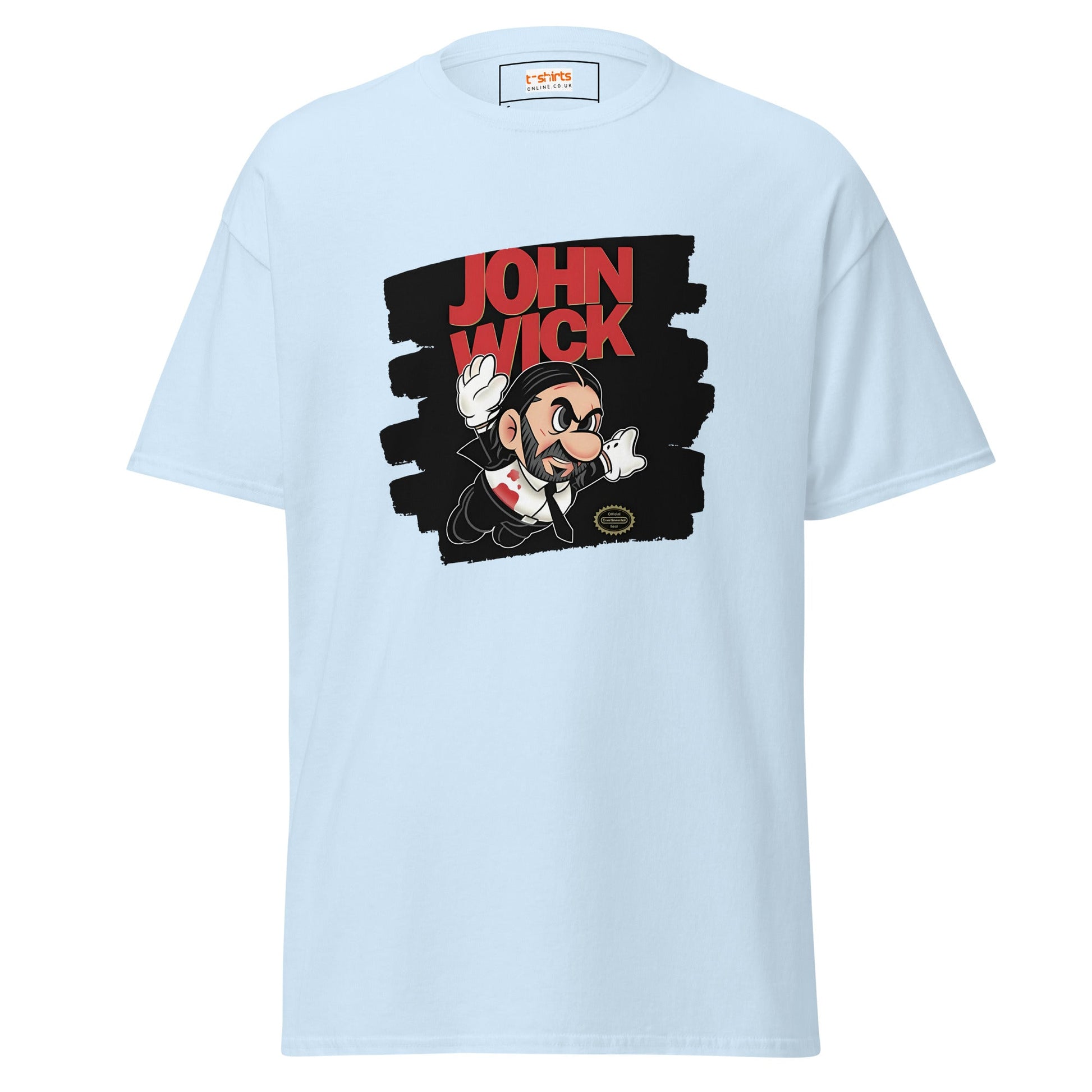 John Wick | Mashup Gamer Movie T-Shirt - Light Blue - T-Shirts Online