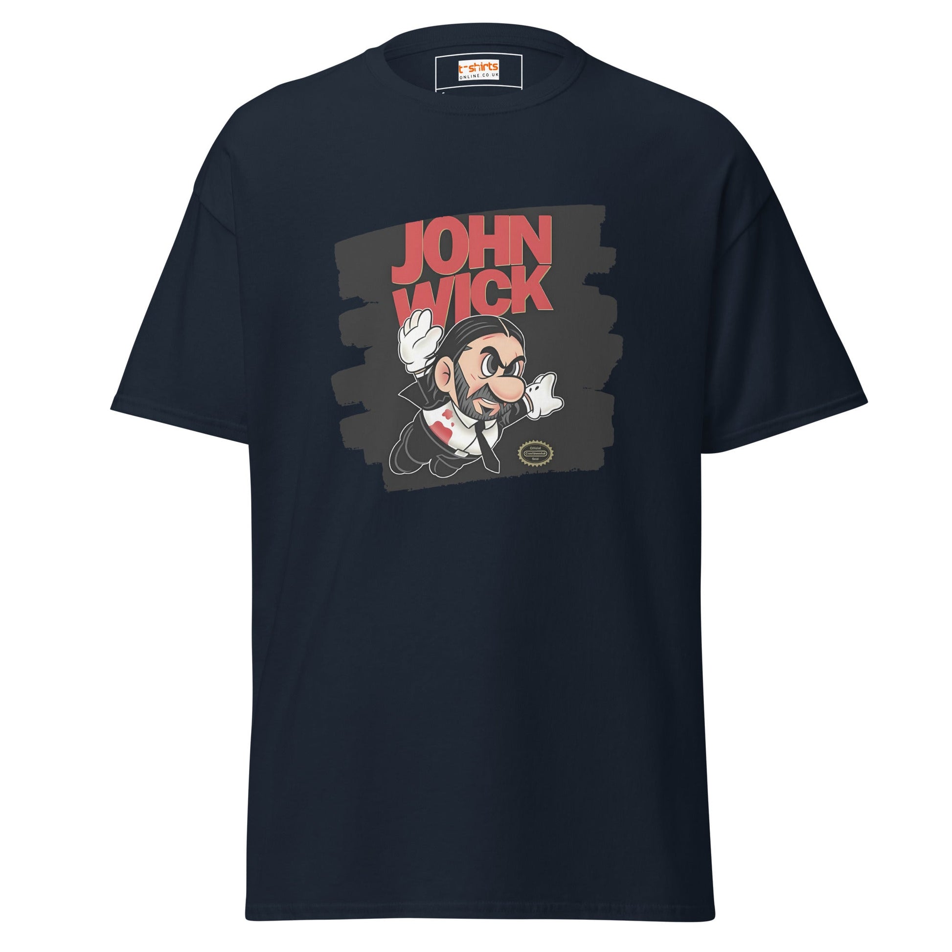 John Wick | Mashup Gamer Movie T-Shirt - Navy - T-Shirts Online