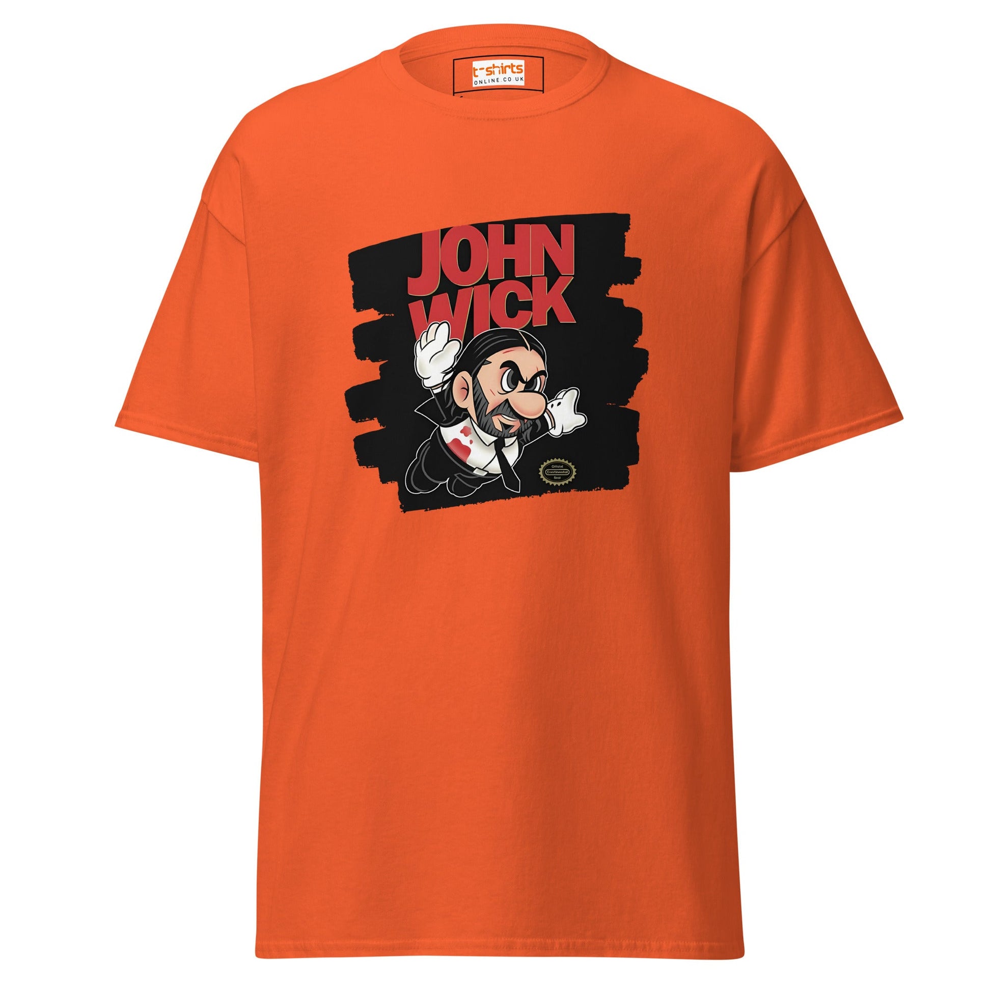 John Wick | Mashup Gamer Movie T-Shirt - Orange - T-Shirts Online