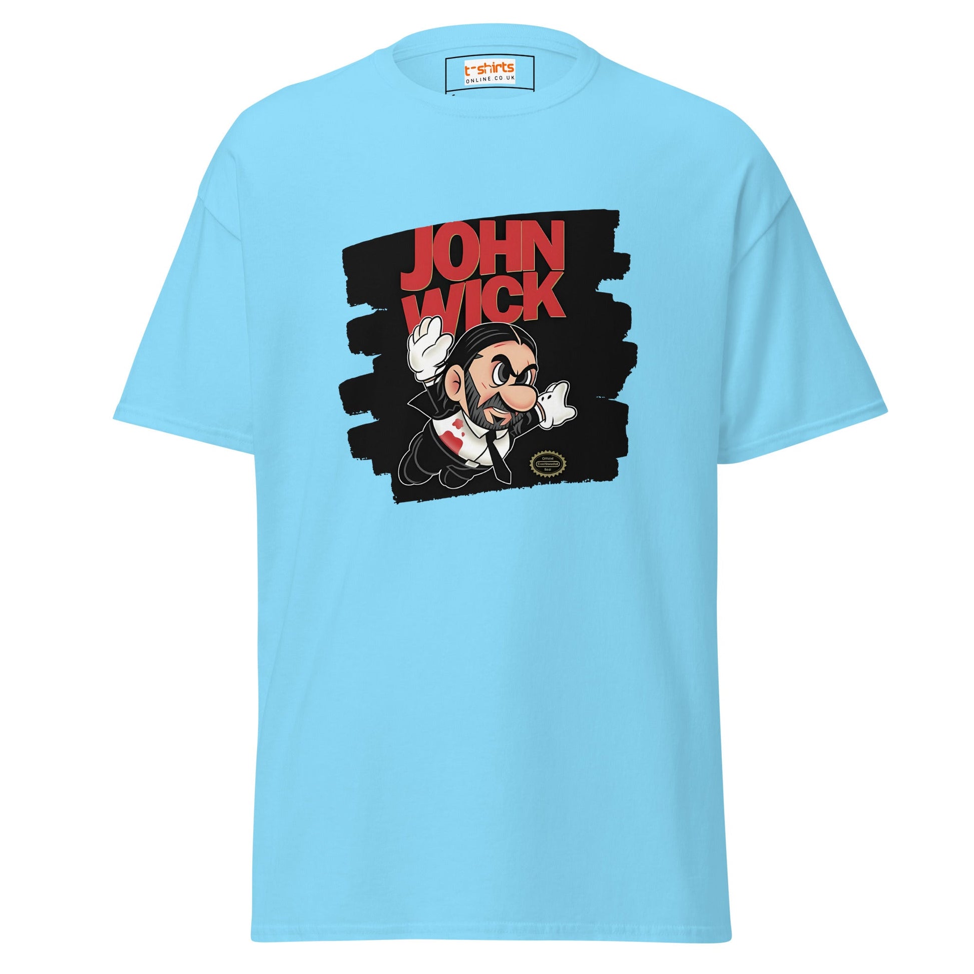 John Wick | Mashup Gamer Movie T-Shirt - Sky - T-Shirts Online