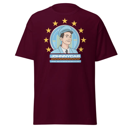 Johnnycab T-Shirt - Total Recall Automated Taxi Parody - Maroon - T-Shirts Online