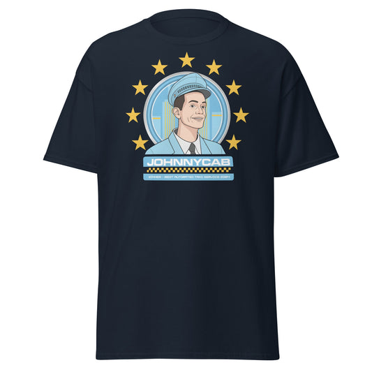 Johnnycab T-Shirt - Total Recall Automated Taxi Parody - Navy - T-Shirts Online