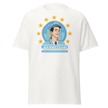 Johnnycab T-Shirt - Total Recall Automated Taxi Parody - White - T-Shirts Online