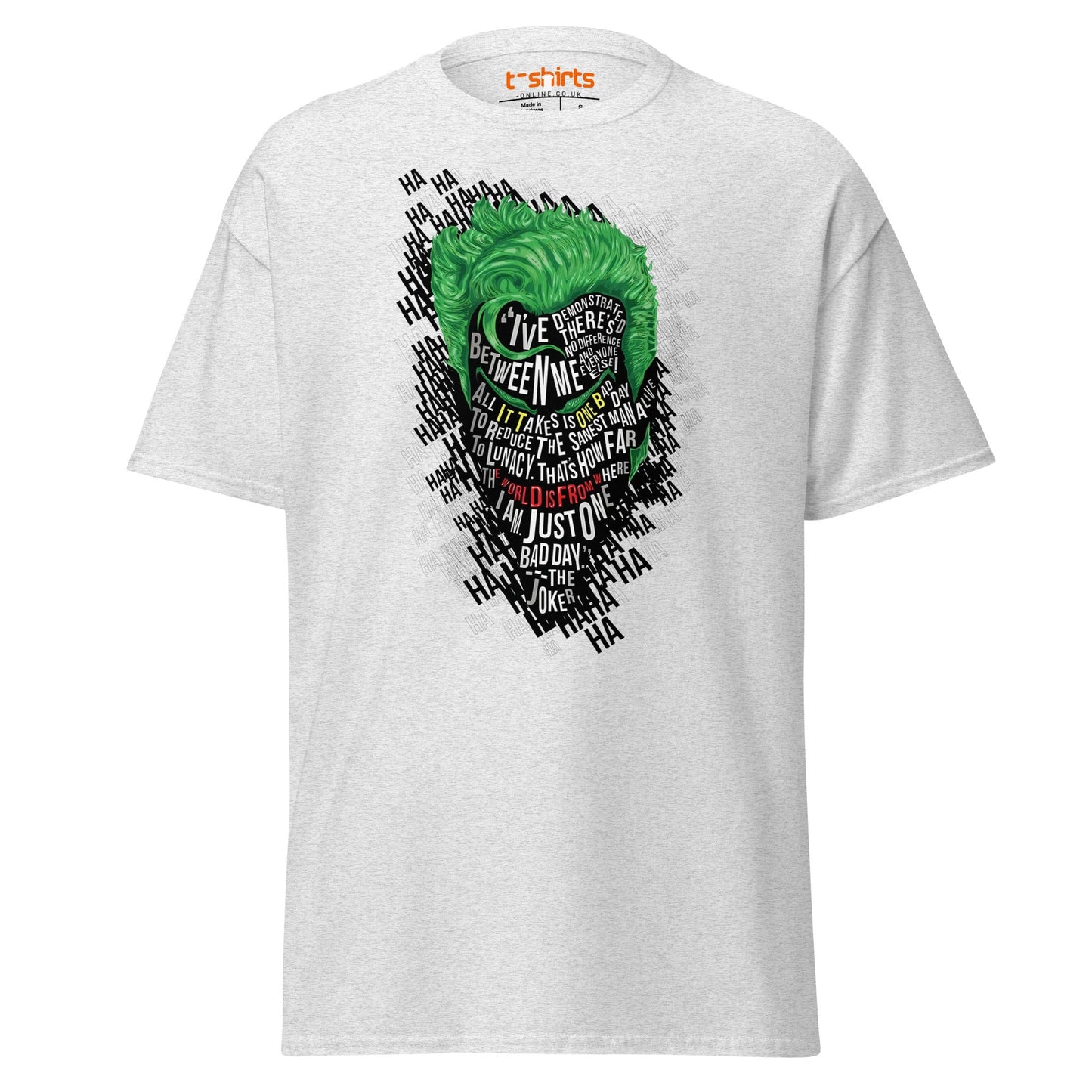 Joker One Bad Day Typography T-Shirt - Ash - T-Shirts Online