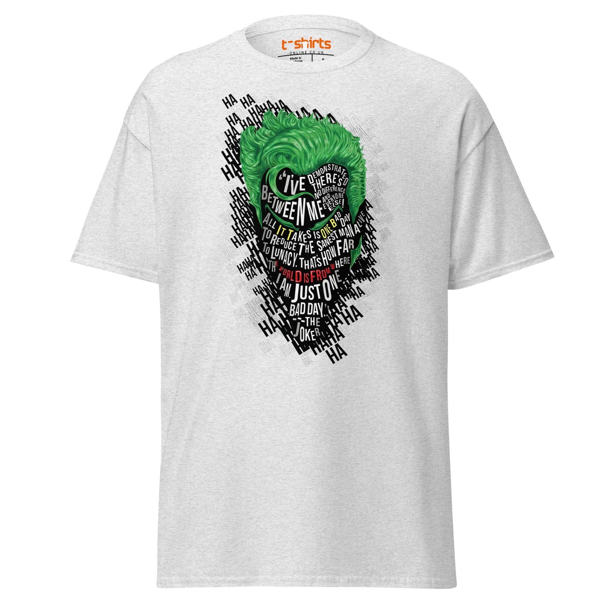 Joker One Bad Day Typography T-Shirt - Ash - T-Shirts Online