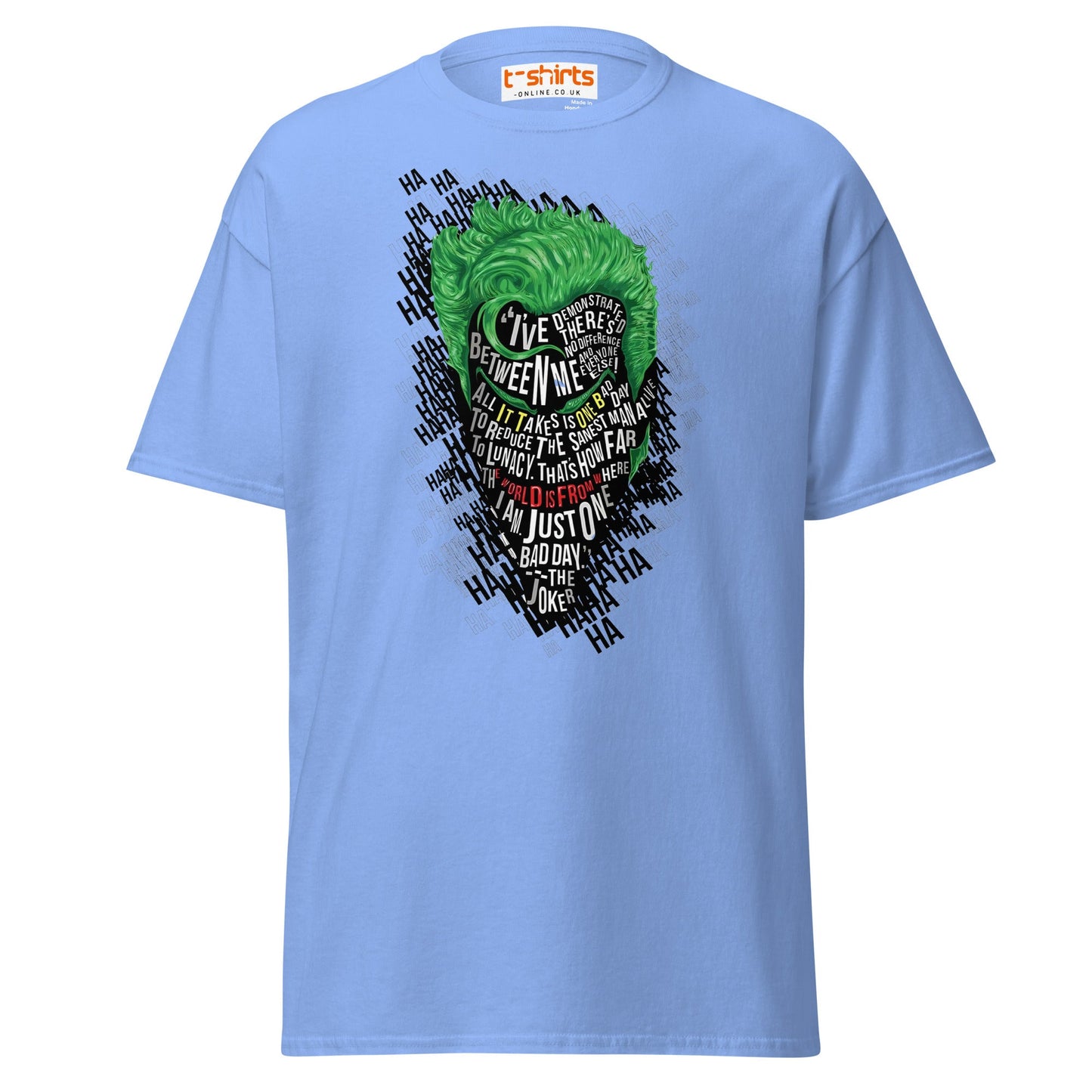 Joker One Bad Day Typography T-Shirt - Carolina Blue - T-Shirts Online