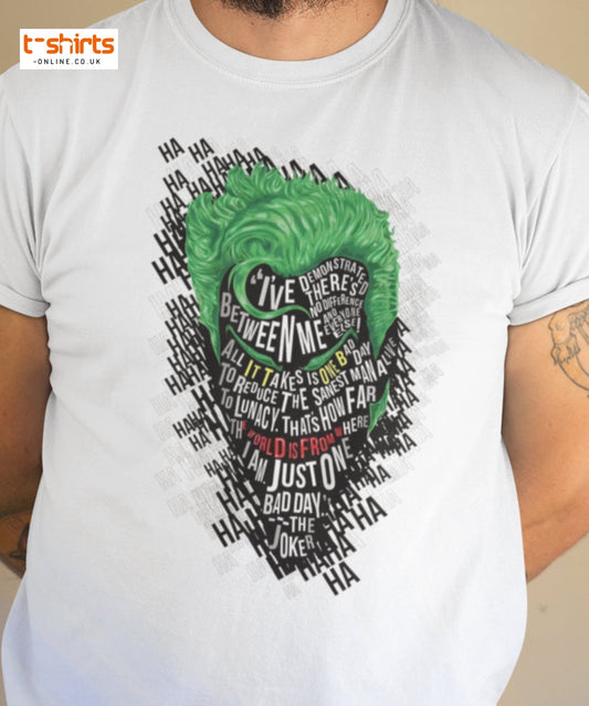 Joker One Bad Day Typography T-Shirt - Carolina Blue - T-Shirts Online